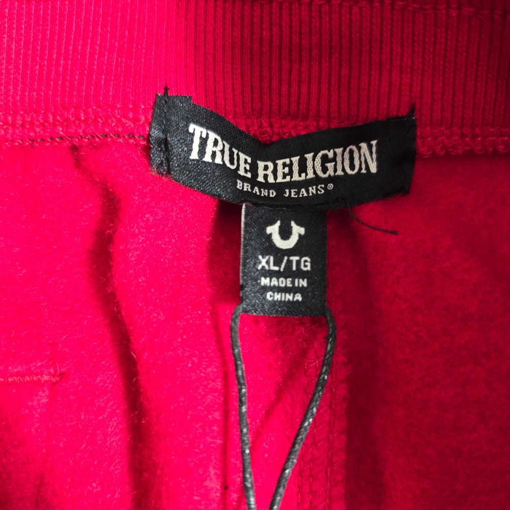 True Religion Mens Jester Red Shine Arch Classic Jogger Sweatpants XL 107629 NEW - Picture 2 of 9